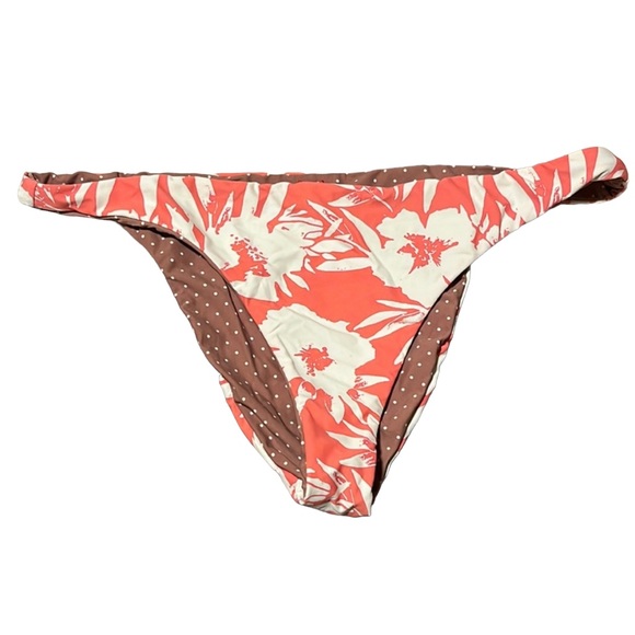 New O’Neill Women’s XL Polka Dot Floral Reversible Bikini Bottoms Carmina NWT - Picture 1 of 6